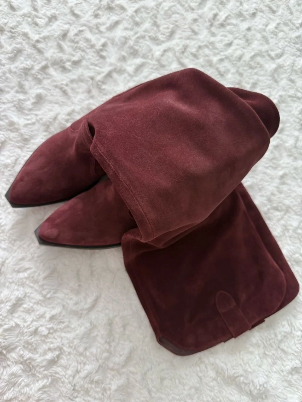NEW Free People Triple Crown Espresso Suede Western Over The Knee Boots